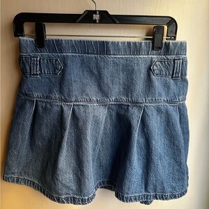 abercrombie kids blue denim skirt with elastic waist